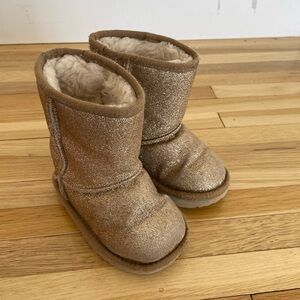 UGG Kids Glittery Gold Boots